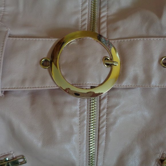 Kittenish Vegan leather romper in blush pink Jesse James Decker collection - Picture 12 of 14